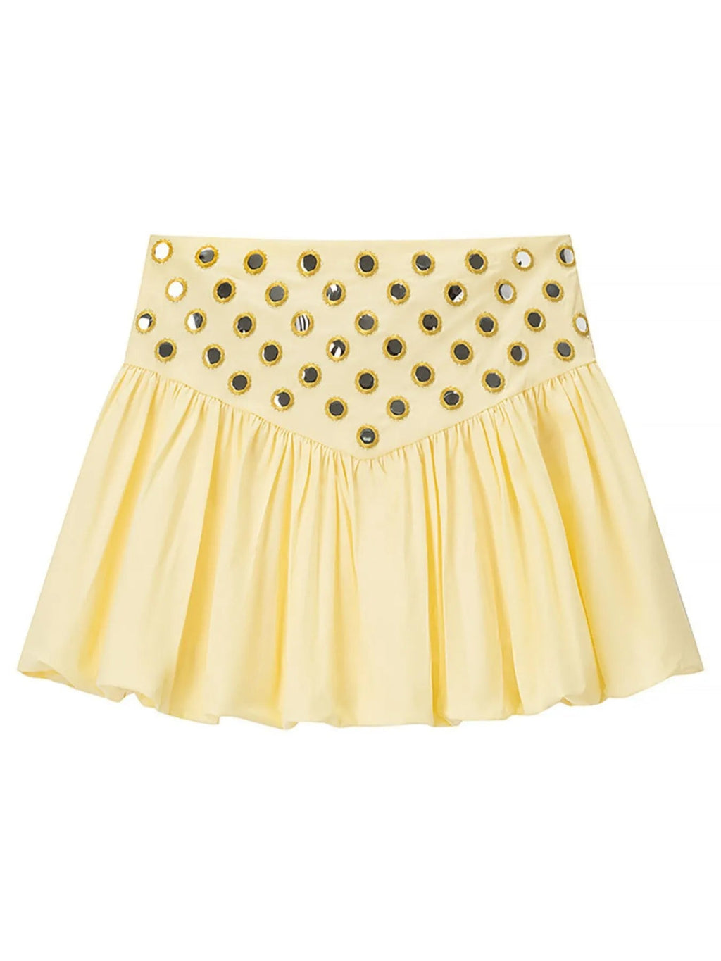 Conjunto de camisola con ojales y falda abullonada