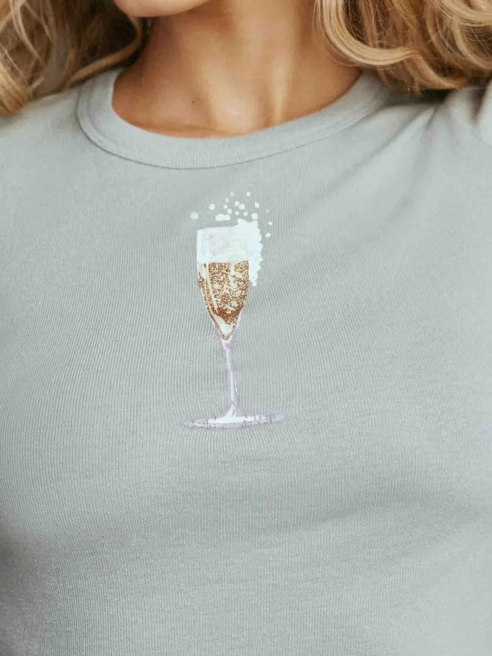 T-shirt à manches courtes et col rond à motif graphique