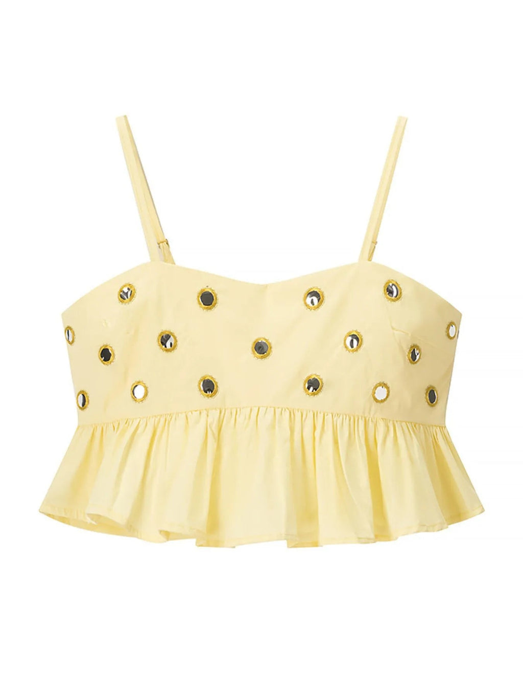 Conjunto de camisola con ojales y falda abullonada