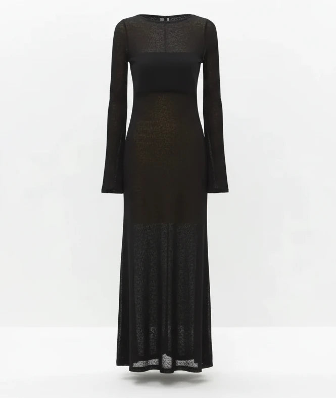 Backless Long Sleeve Maxi Cover-Up