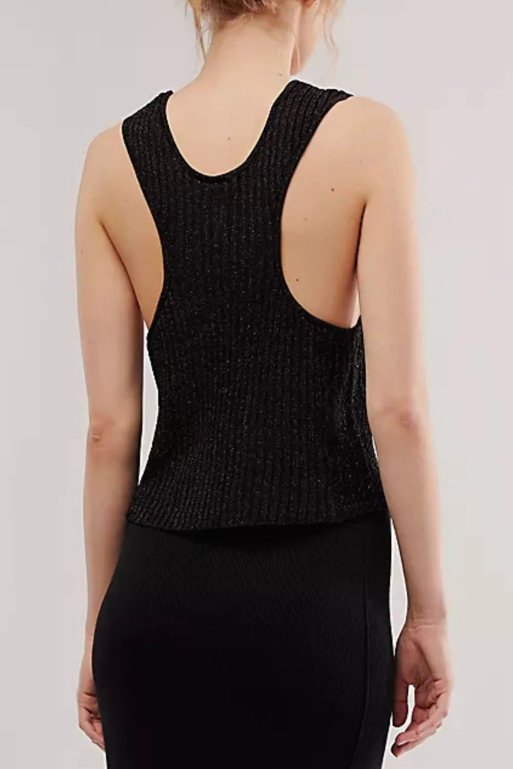 Gilet sans manches à col en V boutonné