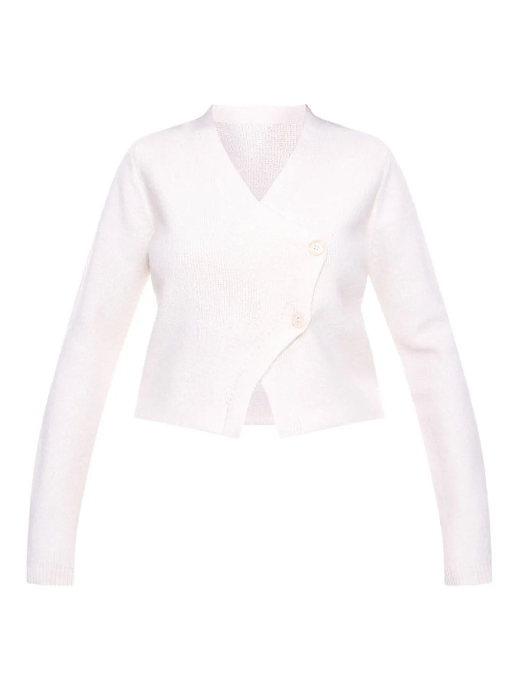 Gilet court à col en V boutonné