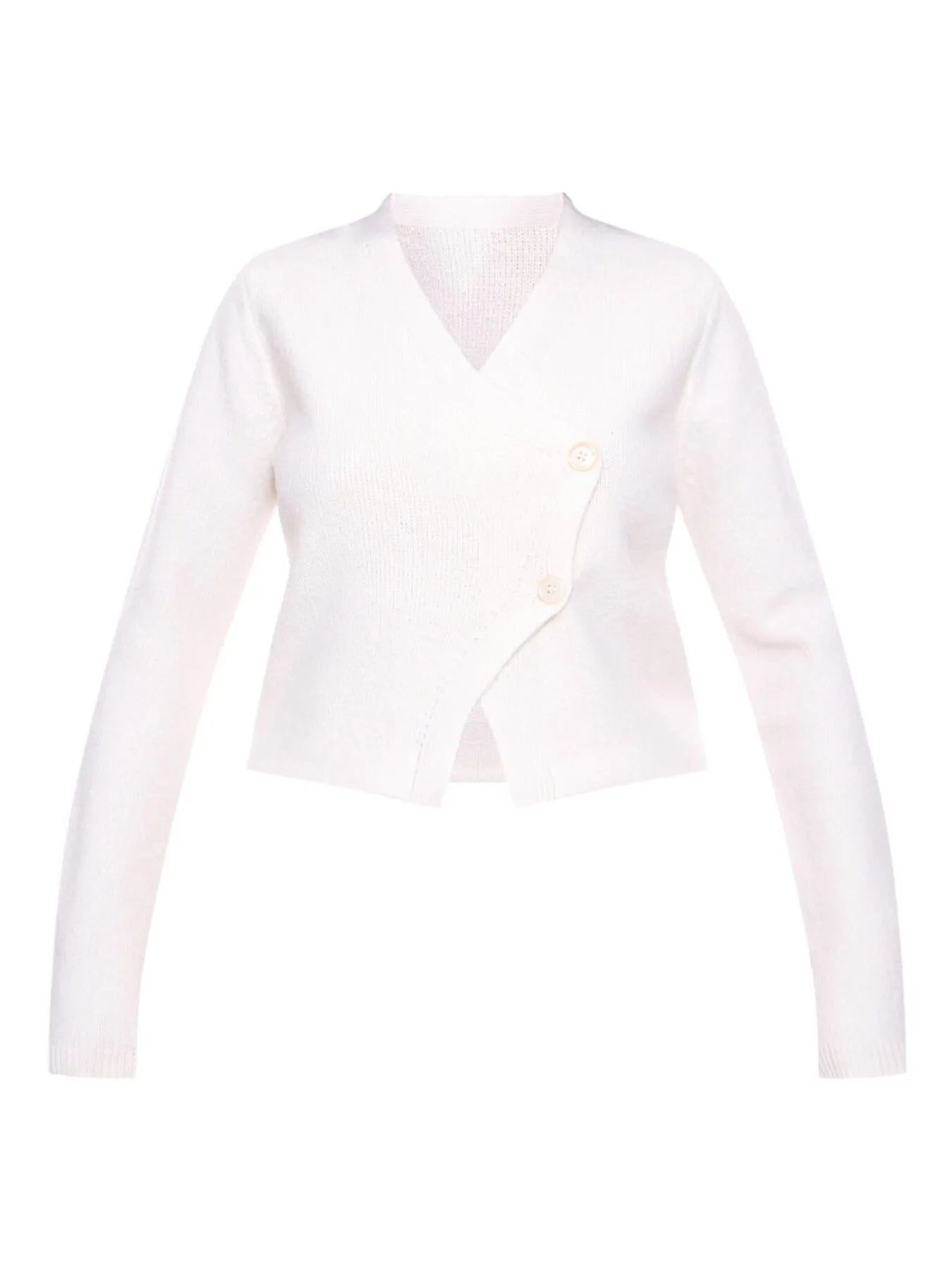 Gilet court à col en V boutonné