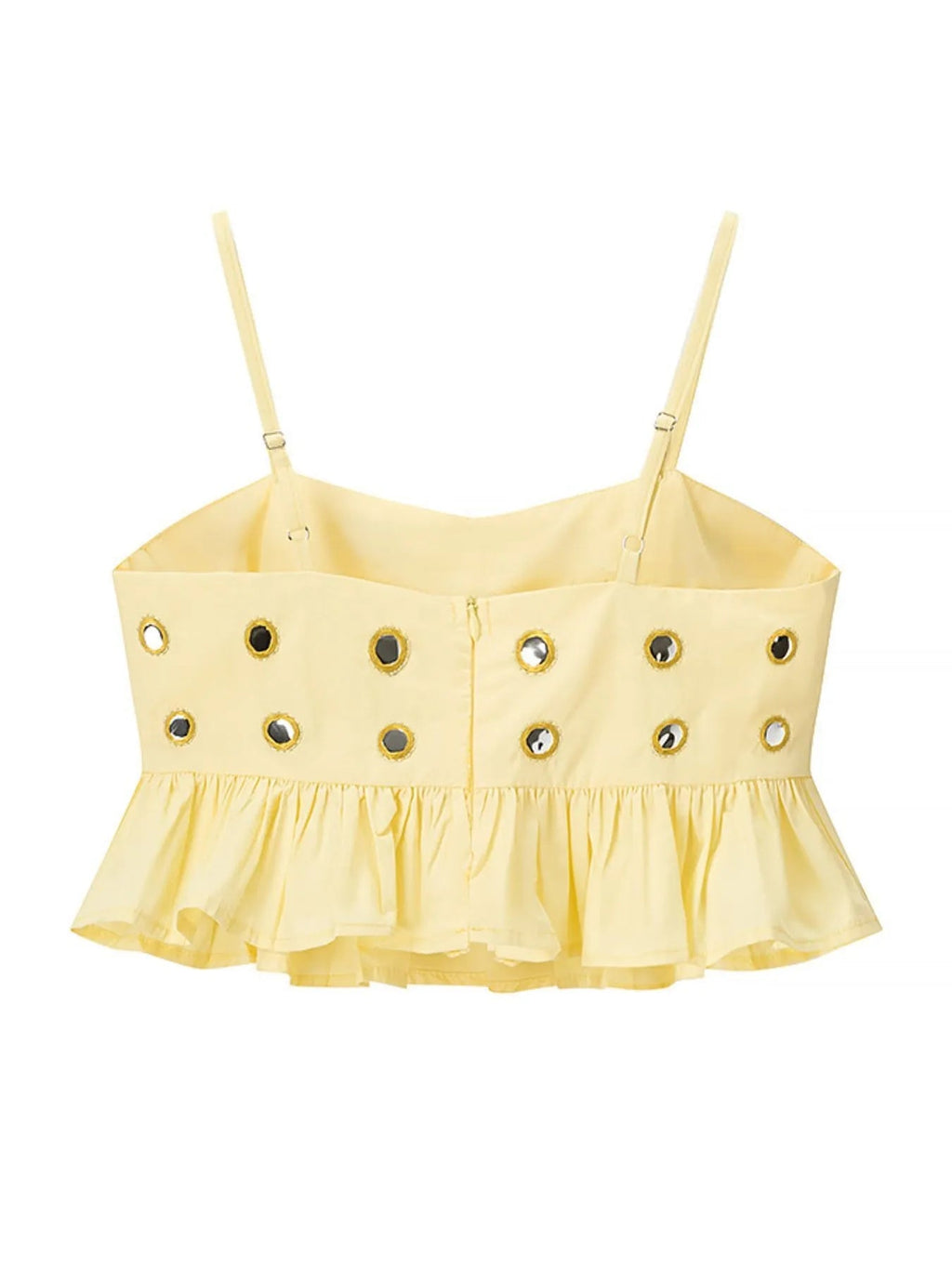 Conjunto de camisola con ojales y falda abullonada