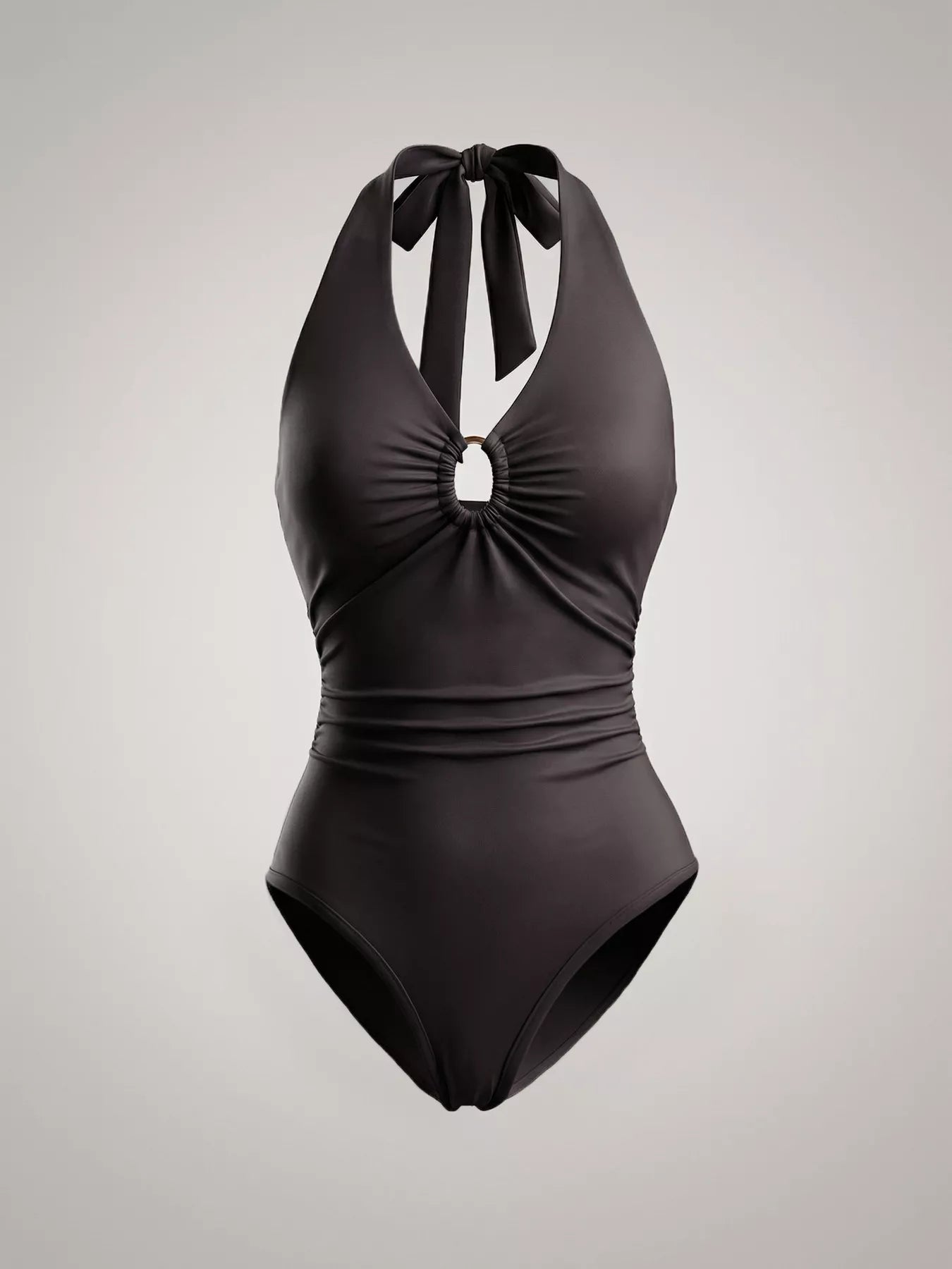 Body fruncido con cuello halter