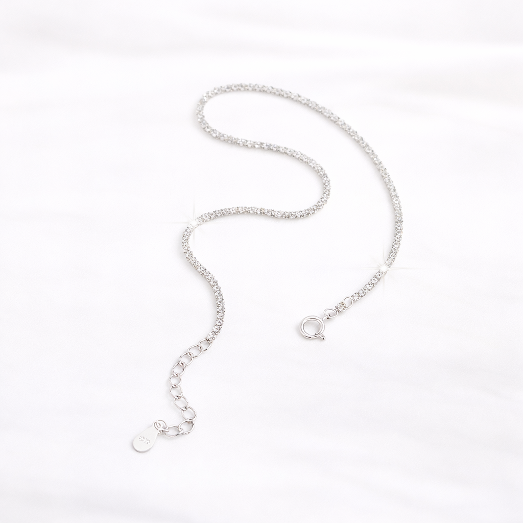 Pulsera ajustable de cadena de plata de ley 925