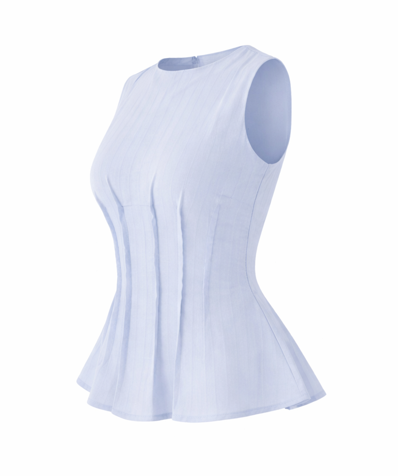 Top sin mangas con cordones en la espalda y diseño de cintura ceñida