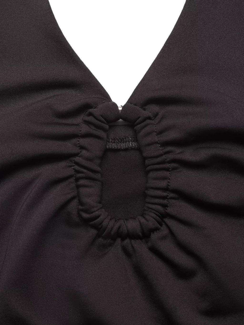 Body fruncido con cuello halter