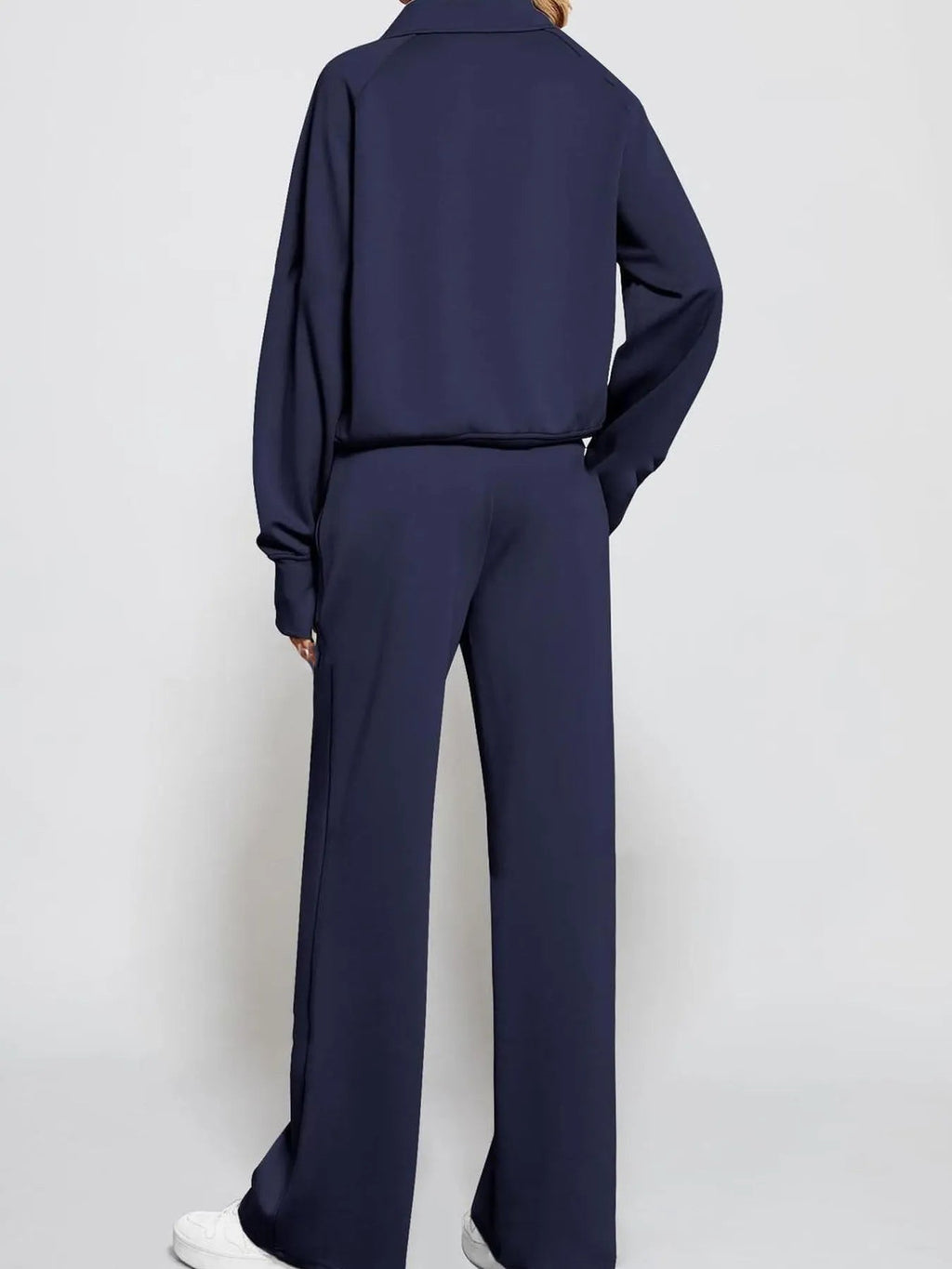 Ensemble haut à manches longues et pantalon à demi-zip