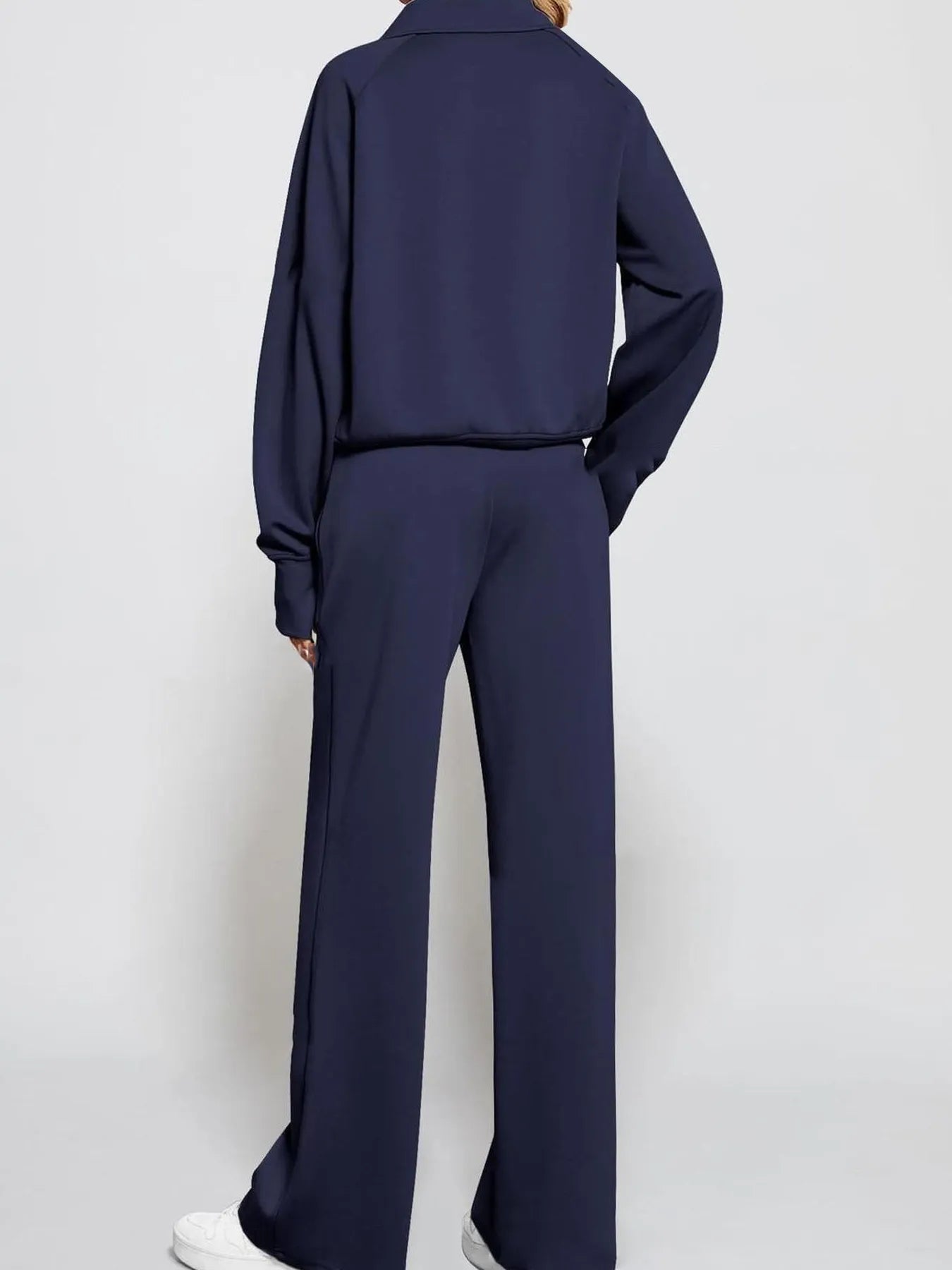 Ensemble haut à manches longues et pantalon à demi-zip