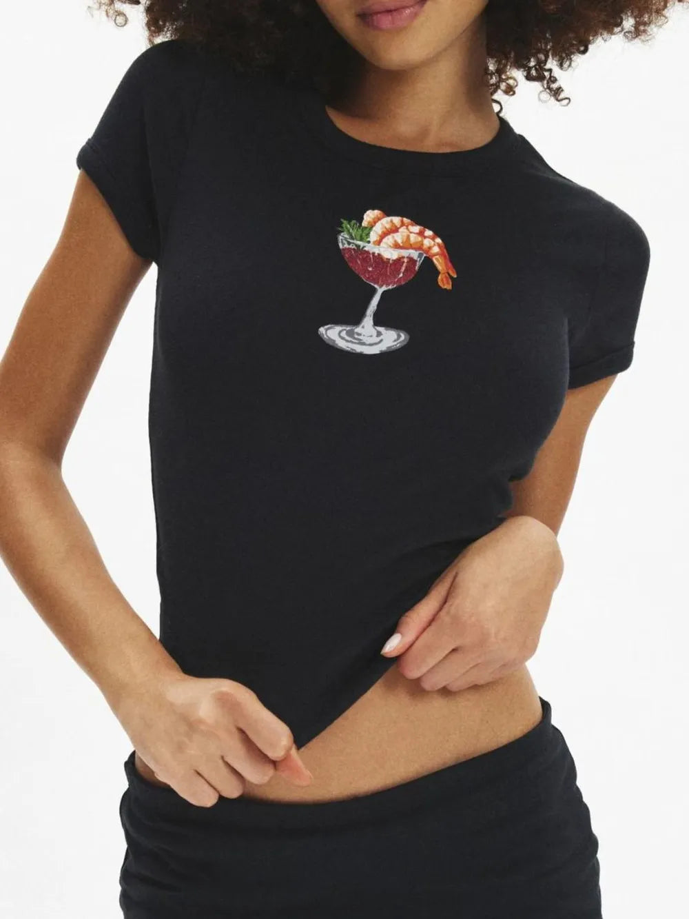 T-shirt à manches courtes et col rond à motif graphique