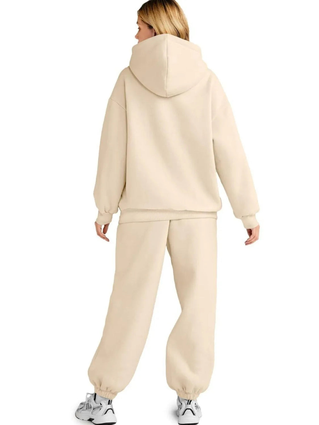 Ensemble sweat à capuche et jogging avec poche kangourou, grande taille